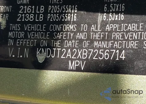 2011 Kia Soul + из США, поврежденный, VIN KNDJT2A2XB7256714